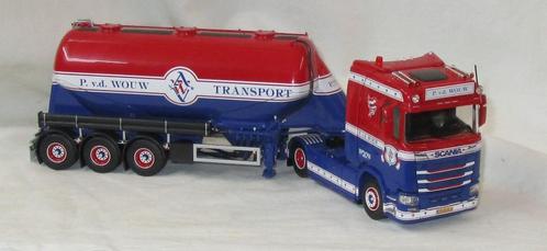 Tekno Scania S500 P vd Wouw met bulkoplegger en certificaat, Hobby en Vrije tijd, Modelauto's | 1:50, Nieuw, Bus of Vrachtwagen