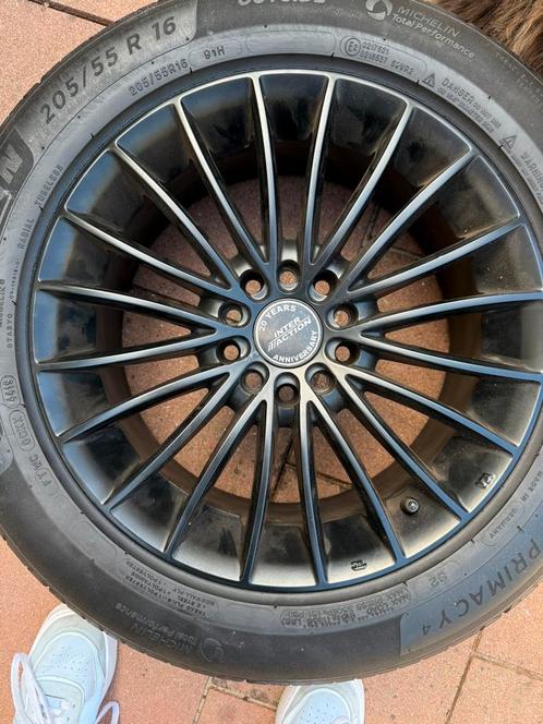 Super gave zwarte velgen met banden, Auto-onderdelen, Banden en Velgen, Band(en), Zomerbanden, 16 inch, 205 mm, Personenwagen