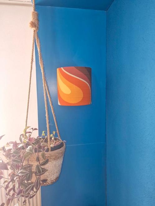 Vintage retro space age wandlamp oranje bruin, Huis en Inrichting, Lampen | Wandlampen, Zo goed als nieuw, Ophalen of Verzenden