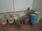 Diverse bloempotten, Ophalen, Kunststof, Balkon, Rond