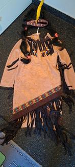 Indianen jurk maat s met pruik en hoofd tooi, Overige thema's, Ophalen of Verzenden, Zo goed als nieuw, Kleding