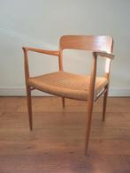 Vintage armstoel van Niels Otto Moller, model 56, Huis en Inrichting, Ophalen, Gebruikt, Bruin, Eén