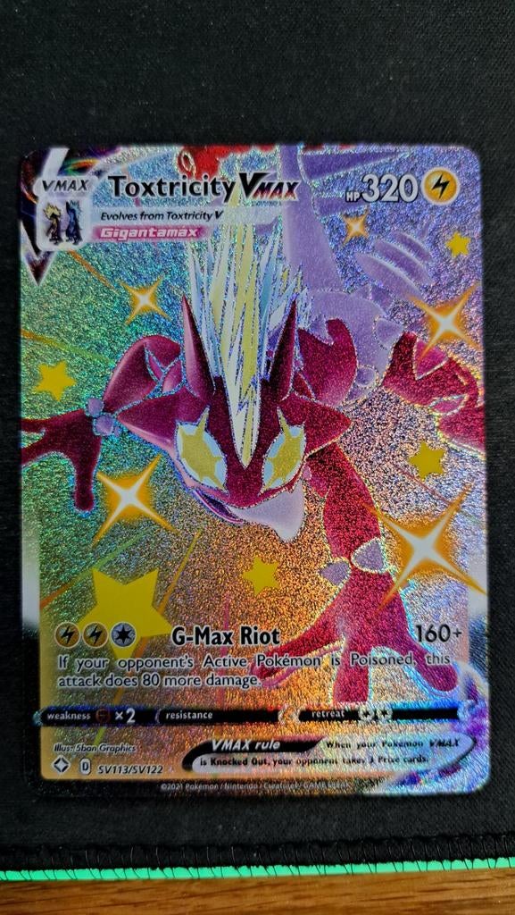 Toxtricity Vmax Shining Fates Shiny Vault SHF SV 113 Pokémon, Verzenden, Nieuw, Losse kaart, Foil