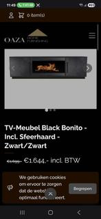 Tv meubel met sfeerhaard 2 jaar oud, Ophalen, Zo goed als nieuw, Vrijstaande haard, Elektrische haard