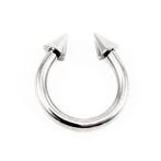 Roestvrij Stalen Wenkbrauw Spiked-Hoefijzer - RVS, Sieraden, Tassen en Uiterlijk, Piercings, Staal, Birgitta-Gracht 33, 6465 EL Kerkrade, Nederland