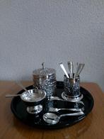 D.E. verzilverde theebusje bieden, Ophalen, Gebruikt, Gebruiksvoorwerp