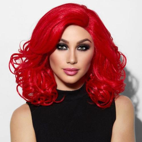 Lace front Diva / Drag pruik groot volume Reagan Firecracker, Sieraden, Tassen en Uiterlijk, Uiterlijk | Haarverzorging, Nieuw
