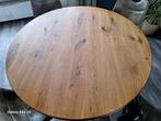 Rond houten tafelblad, Huis en Inrichting, Tafels | Eettafels, Ophalen, Gebruikt, Rond, Vier personen