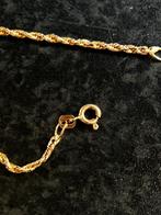 Gouden rope koord armband, Ophalen of Verzenden, Zo goed als nieuw, Goud, Goud