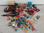 Partij Playmobil met o.a. opleggers auto, Ophalen, Gebruikt
