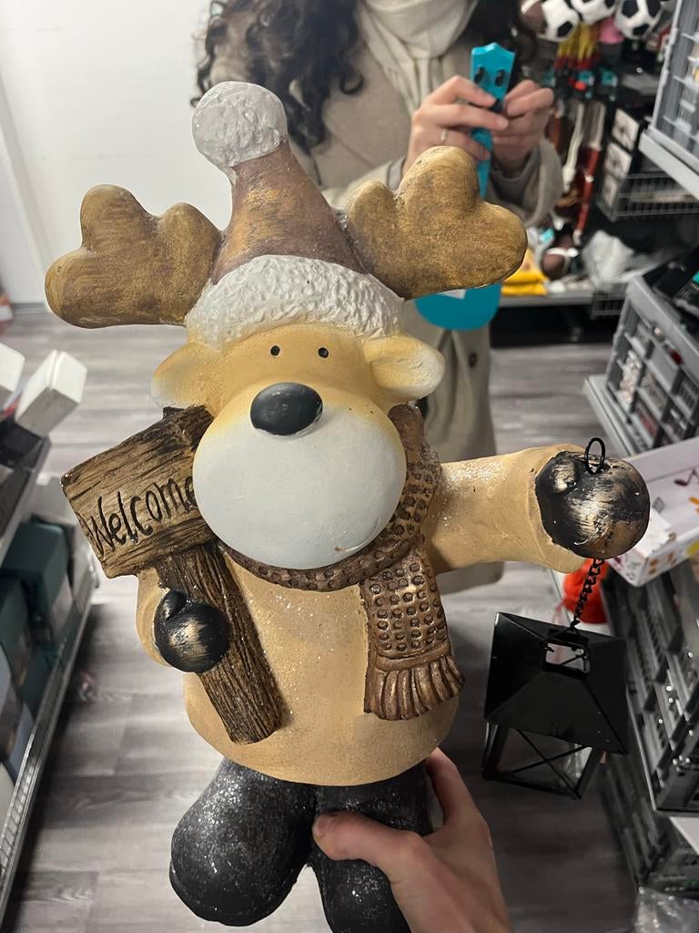 Leuke kerst rendier decoratie, Ophalen of Verzenden, Zo goed als nieuw