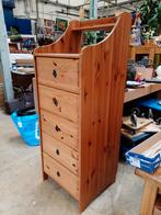 Grenen 5-ladenkast - 48x48x130 cm