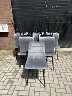 Nieuwe eetkamerstoelen velvet grijs uit voorraad leverbaar, Ophalen of Verzenden, Nieuw, Grijs, Vijf, Zes of meer stoelen