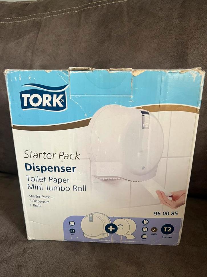 Tork Toiletpapier Dispencer T2, Huis en Inrichting, Badkamer | Badtextiel en Accessoires, Zo goed als nieuw, Wit, Ophalen of Verzenden