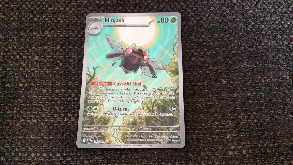 Pokemon kaart Ninjask, Ophalen of Verzenden, Zo goed als nieuw, Losse kaart