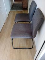 2 grijze stoelen - moderne stijl, Twee, Ophalen of Verzenden, Zo goed als nieuw, Metaal