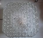 Grote Vierkanten plafonnière/ plafondlamp, Huis en Inrichting, Lampen | Plafondlampen, Ophalen of Verzenden, Gebruikt, Glas, Vintage