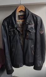 PME - Legend. Stoere Navy Leren Jack. XL, Kleding | Heren, Jassen | Winter, Zwart, Maat 56/58 (XL), Ophalen of Verzenden, Zo goed als nieuw