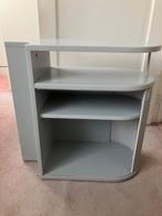 Auping Auronde bedombouw en achterwand en 2 roldeurkastjes, Ophalen, Gebruikt, Blauw, Tweepersoons