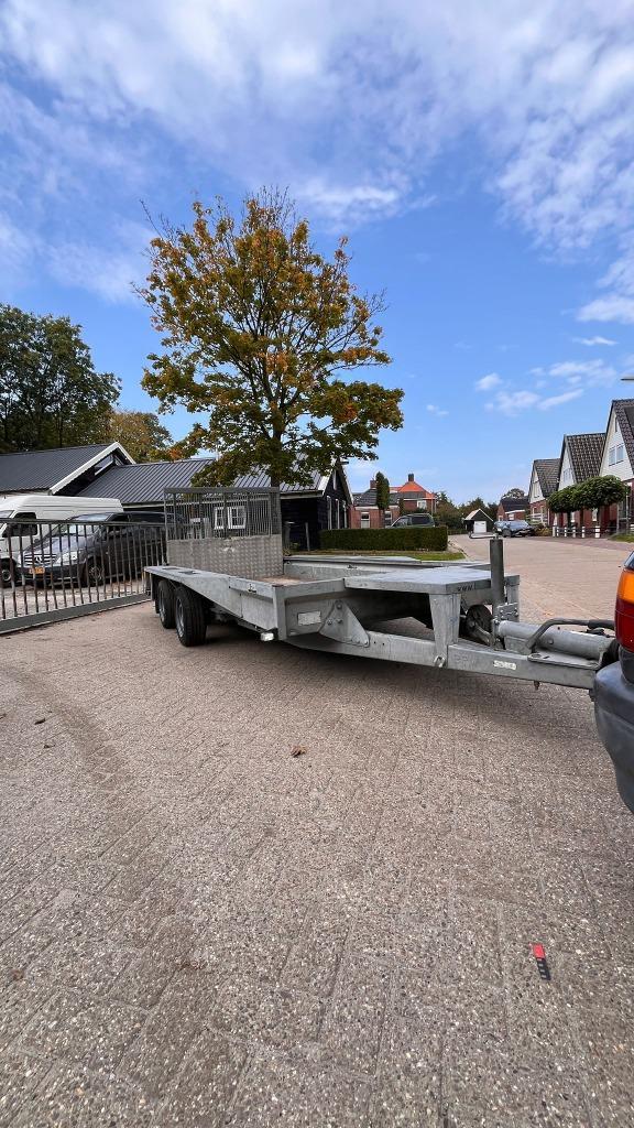 Henra machinetransporter 3500KG zwaar uitgevoerd., Auto diversen, Aanhangers en Bagagewagens, Zo goed als nieuw, Ophalen