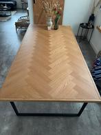 Eettafel met visgraat (lichte beschadiging), Huis en Inrichting, Ophalen, Gebruikt, 50 tot 100 cm, Vijf personen of meer