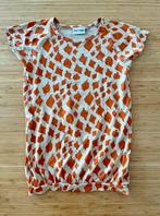 Mini Rodini jurk met oranje giraffe print maat 128-134, Ophalen of Verzenden, Gebruikt, Meisje, Jurk of Rok