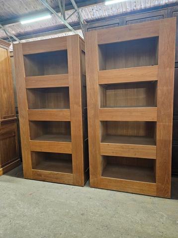 Prachtige set teakhouten moderne "jagerskasten" / boekenkast beschikbaar voor biedingen