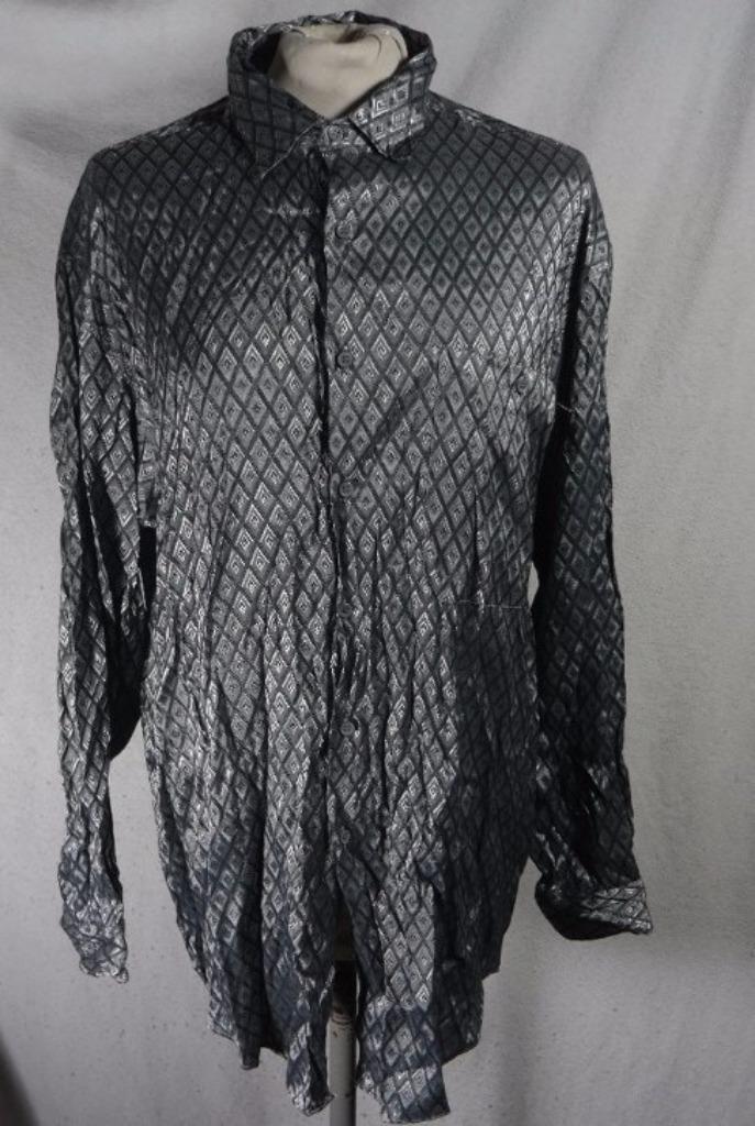 Leuk grijs glanzend overhemd.Mt M.Merk New Roads, Kleding | Heren, Overhemden, Zo goed als nieuw, Halswijdte 39/40 (M), Grijs