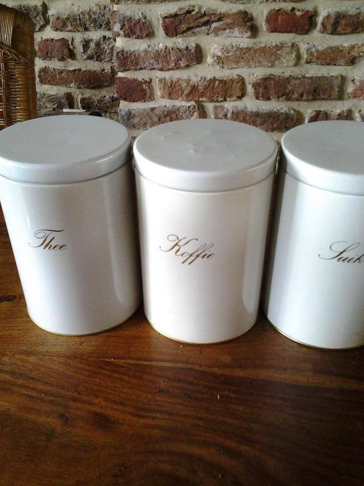 Brabantia bewaardozen 3 st en 2 bewaardozen, Huis en Inrichting, Keuken | Tupperware, Zo goed als nieuw, Bus of Trommel, Wit, Ophalen of Verzenden