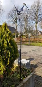 regenmeter / rvs/ IJSVOGEL, Nieuw, Info@huisentuindecoratiemarie.nl, Huis en tuin decoratie marie, Peize