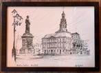 ‘Markt en Stadhuis Maastricht’ Pentekening Schiffeleers, Ophalen of Verzenden