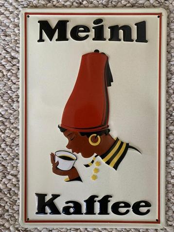 Vintage reclamebord Meinl Kaffee  beschikbaar voor biedingen