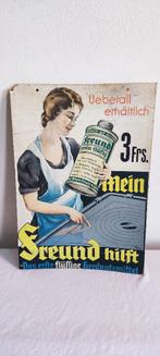 Oude reclame FREUND poets middel, Ophalen of Verzenden, Gebruikt, Reclamebord