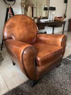 fauteuil, Huis en Inrichting, Fauteuils, Ophalen, Minder dan 75 cm, Leer, 75 tot 100 cm