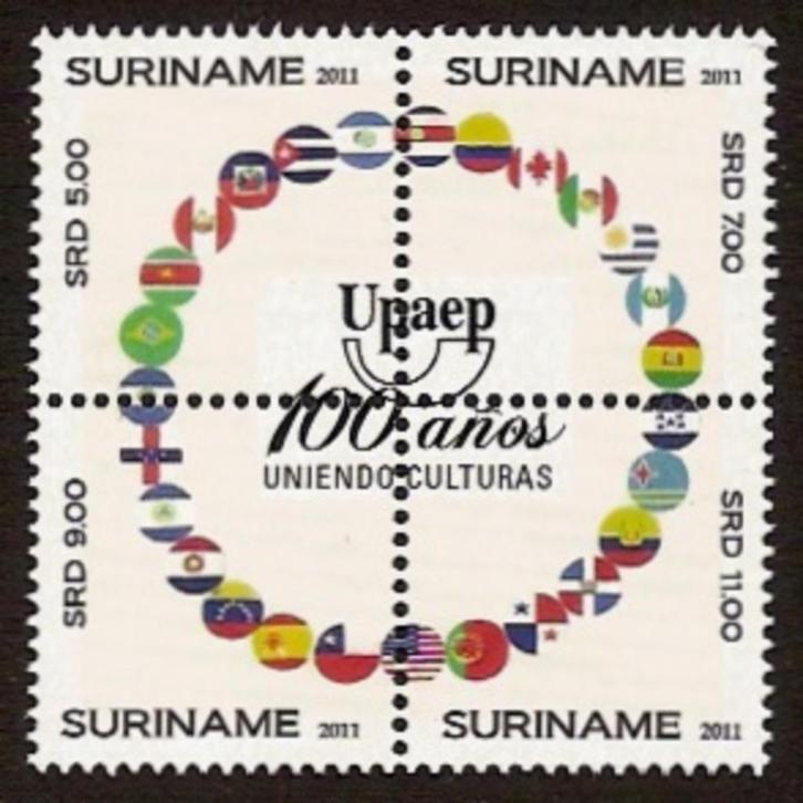 Suriname 1778/81 postfris Centennium UPAEP 2011, Postzegels en Munten, Postzegels | Suriname, Postfris, Verzenden