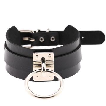 Brede leren choker sexy zwarte rode witte gothic collar beschikbaar voor biedingen