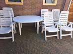 6 HARTMAN INGEKLAPT TUINSTOELEN EN TAFEL, Ophalen, Zo goed als nieuw, Kunststof