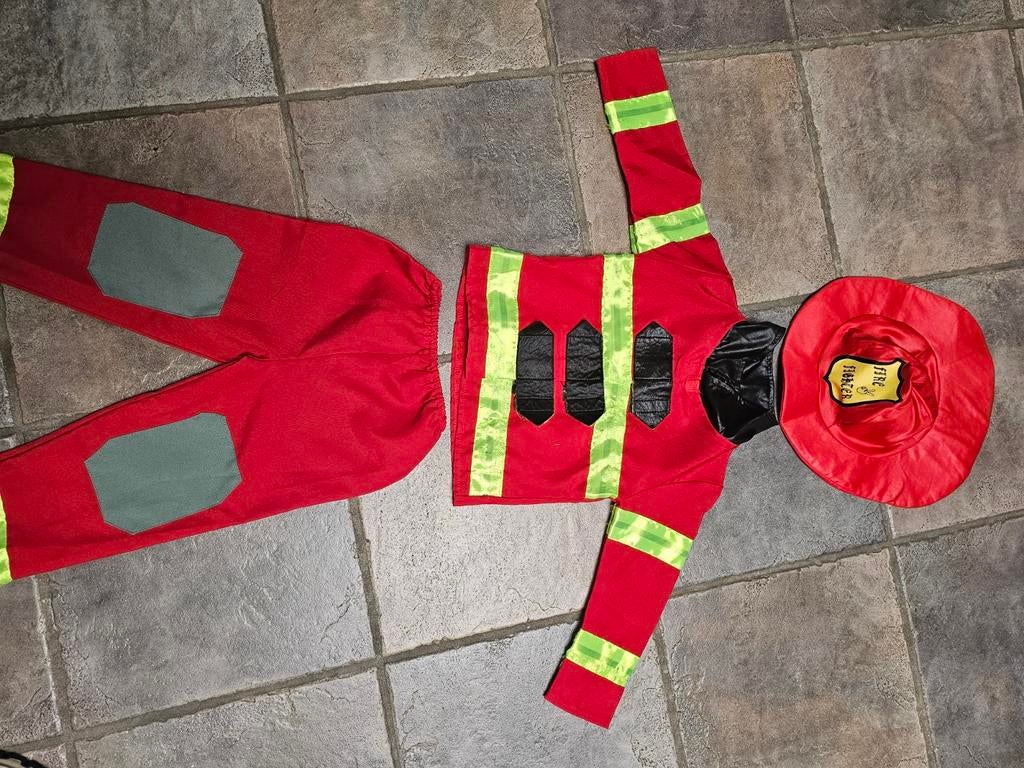 Brandweerpakje maat 92, Kinderen en Baby's, Carnavalskleding en Verkleedspullen, Ophalen of Verzenden, Nieuw, 104 of kleiner, Jongen of Meisje