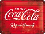 Coca Cola refresh yourself relief reclamebord van metaal