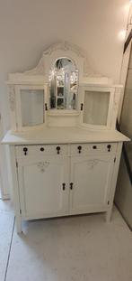 Brocante vitrine kast, Huis en Inrichting, Kasten | Vitrinekasten, Ophalen, Gebruikt, Glas, 50 tot 100 cm