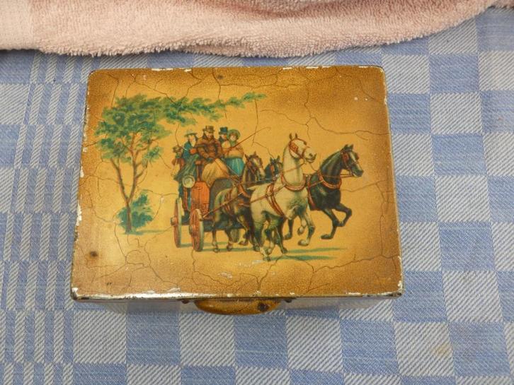 oud theeblik/ voorraaddoos thee/ PickWick thee doos, Verzamelen, Blikken, Gebruikt, Thee, Douwe Egberts, Ophalen of Verzenden