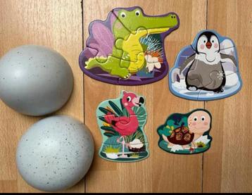 Dieren puzzel met 2 , 3, 4 en 5 stukjes in dino ei beschikbaar voor biedingen