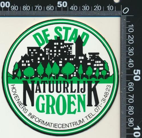 Sticker: Hoveniers Informatiecentrum - De Stad Natuurlijk Gr, Verzamelen, Stickers, Zo goed als nieuw, Bedrijf of Vereniging, Verzenden