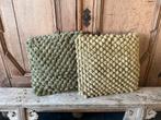 NIEUW set van 2 Unique & Living groene bolletjes kussens, Ophalen of Verzenden, Nieuw