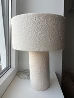 Tafellamp creme met textuur, Huis en Inrichting, Lampen | Lampenkappen, Ophalen, Zo goed als nieuw, Rond, Minder dan 25 cm