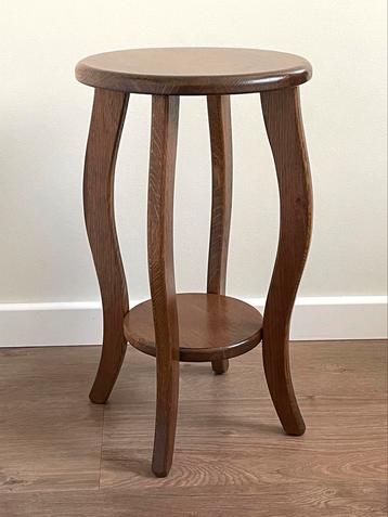 Z.G.A.N . !  Vintage Eiken Planten-tafeltje Eiken-Houten  beschikbaar voor biedingen