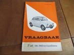 Vraagbaak Fiat 500, 500 D Fiat 500 Giardiniera 1957-1965, Ophalen of Verzenden