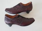 <>  Think maat 39 Bordeaux rode instappers pumps lage hakken, Pumps, Verzenden, Zo goed als nieuw, Think