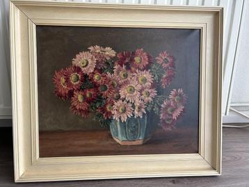 Olieverfschilderij Stilleven met Chrysanten – 6051 cm beschikbaar voor biedingen
