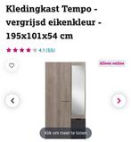 Te koop kledingkast 195x101x54 cm type tempo, Huis en Inrichting, Kasten | Kledingkasten, Ophalen, Met hangruimte, Zo goed als nieuw